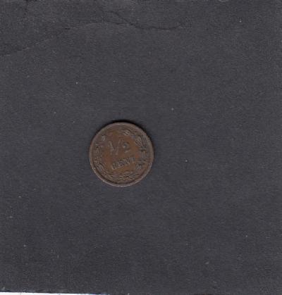 Beschrijving: 1/2 Cent WILHELMINA